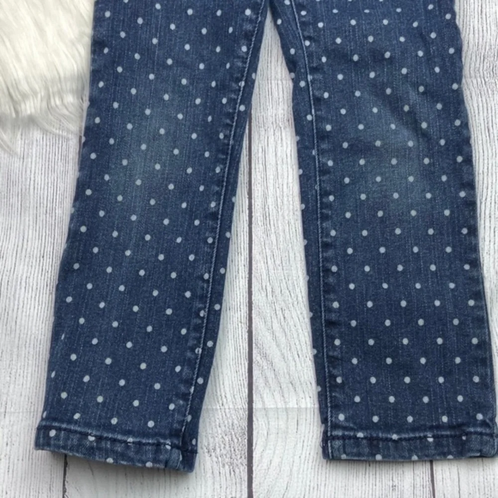 Arizona Jeans Co Skinny Jeans Toddler Girls Size 4T Polka Dot Blue Denim